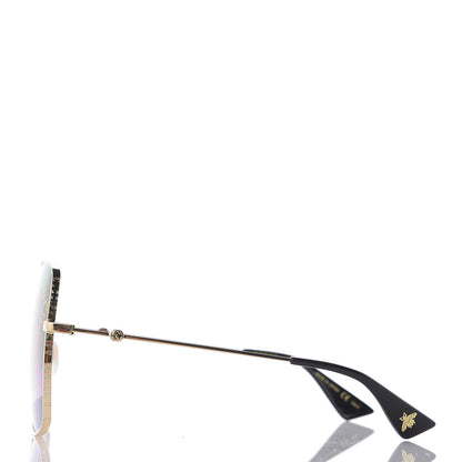 Gucci Rectangular Frame Sunglasses GG0414S Black 2 of 7