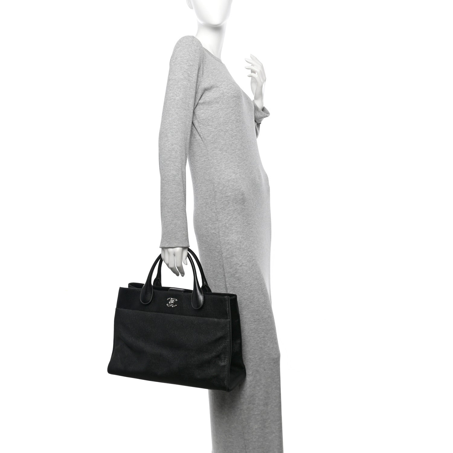 Chanel Caviar Medium Cerf Executive Shopper Tote Black 2 of 10