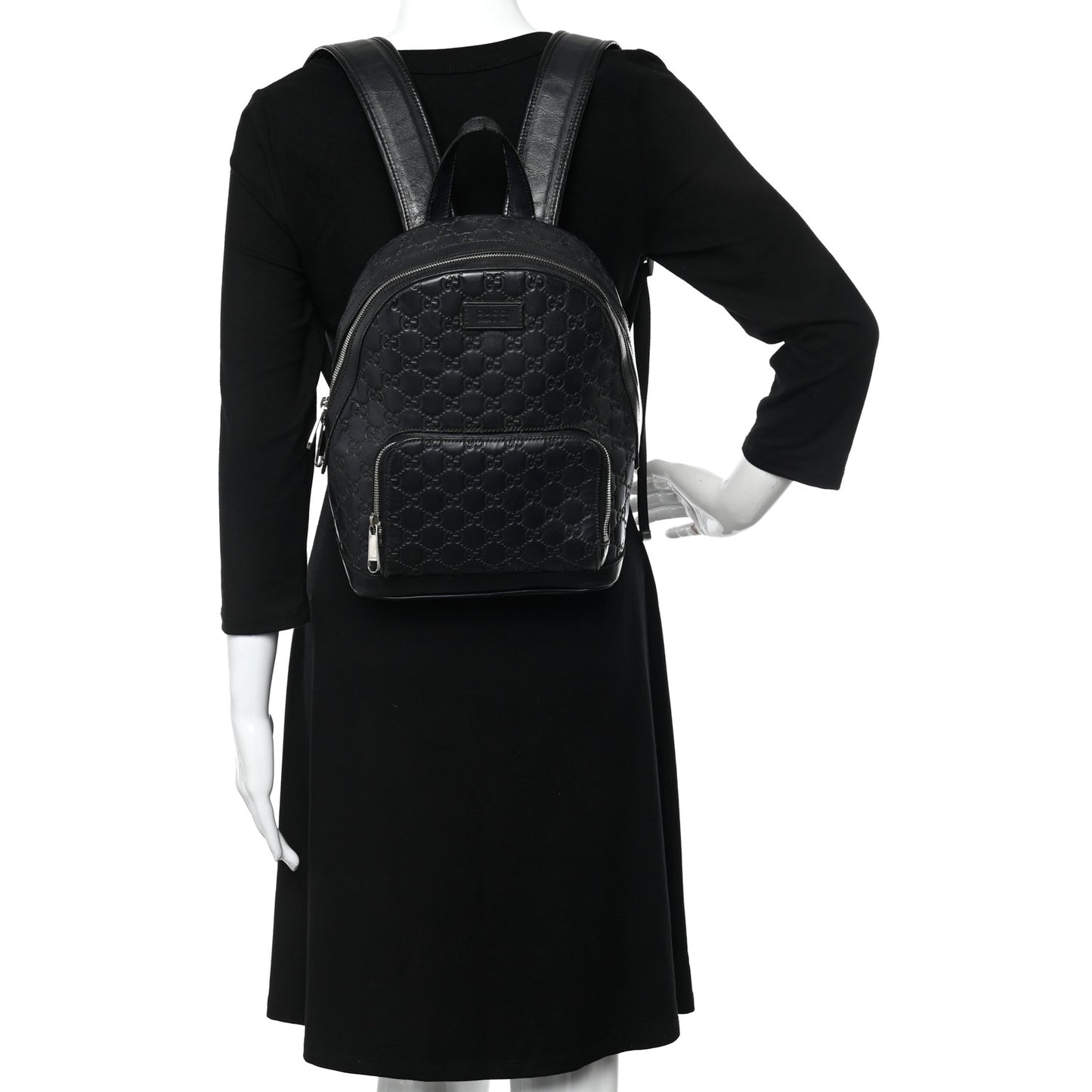 Guccissima Signature Small Day Backpack Black