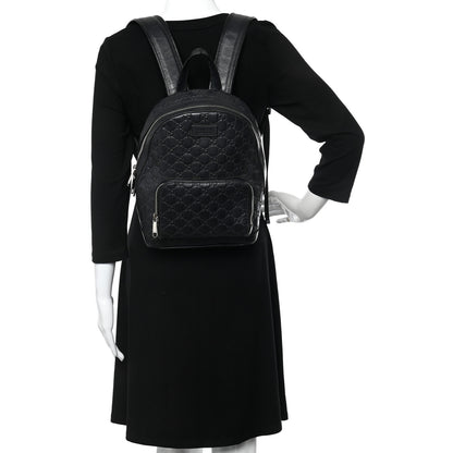 Gucci Guccissima Signature Small Day Backpack Black 2 of 19