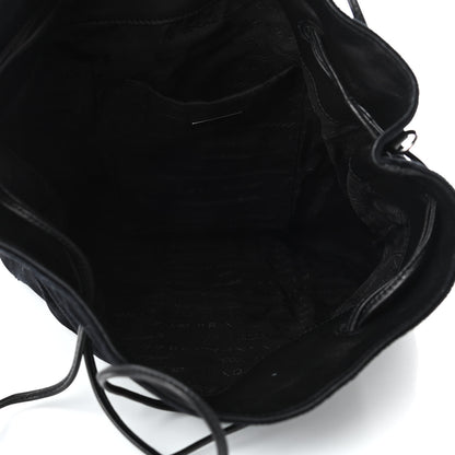 Prada Velluto Embroidered Pouch Black 4 of 4