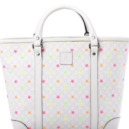 Gucci GG Supreme Monogram Stars Childrens Tote White 7 of 13