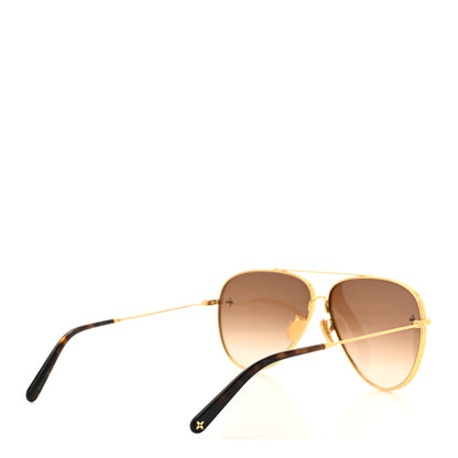 Louis Vuitton Metal The LV Pilot Sunglasses Z1620U Gradient Brown Monogram 4 of 7