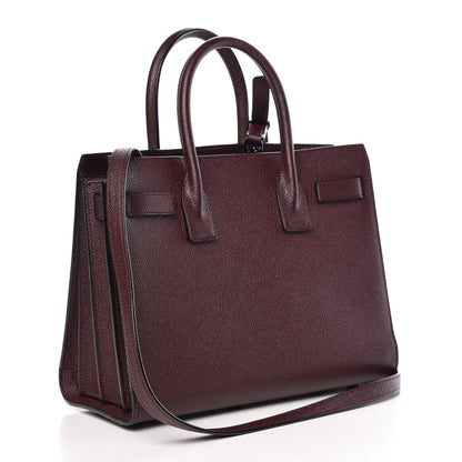 Saint Laurent Grained Calfskin Baby Sac De Jour Amaranto 3 of 9