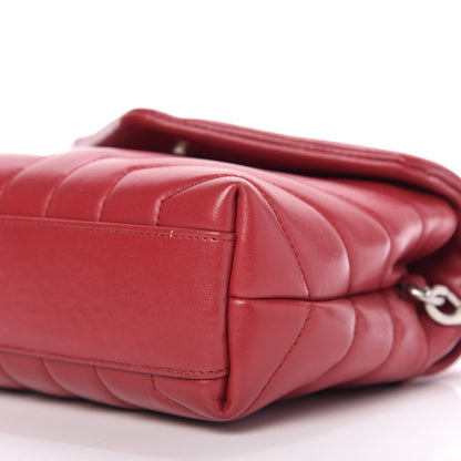 Saint Laurent Calfskin Y Quilted Monogram Toy Loulou Crossbody Bag New Lipstick 7 of 11
