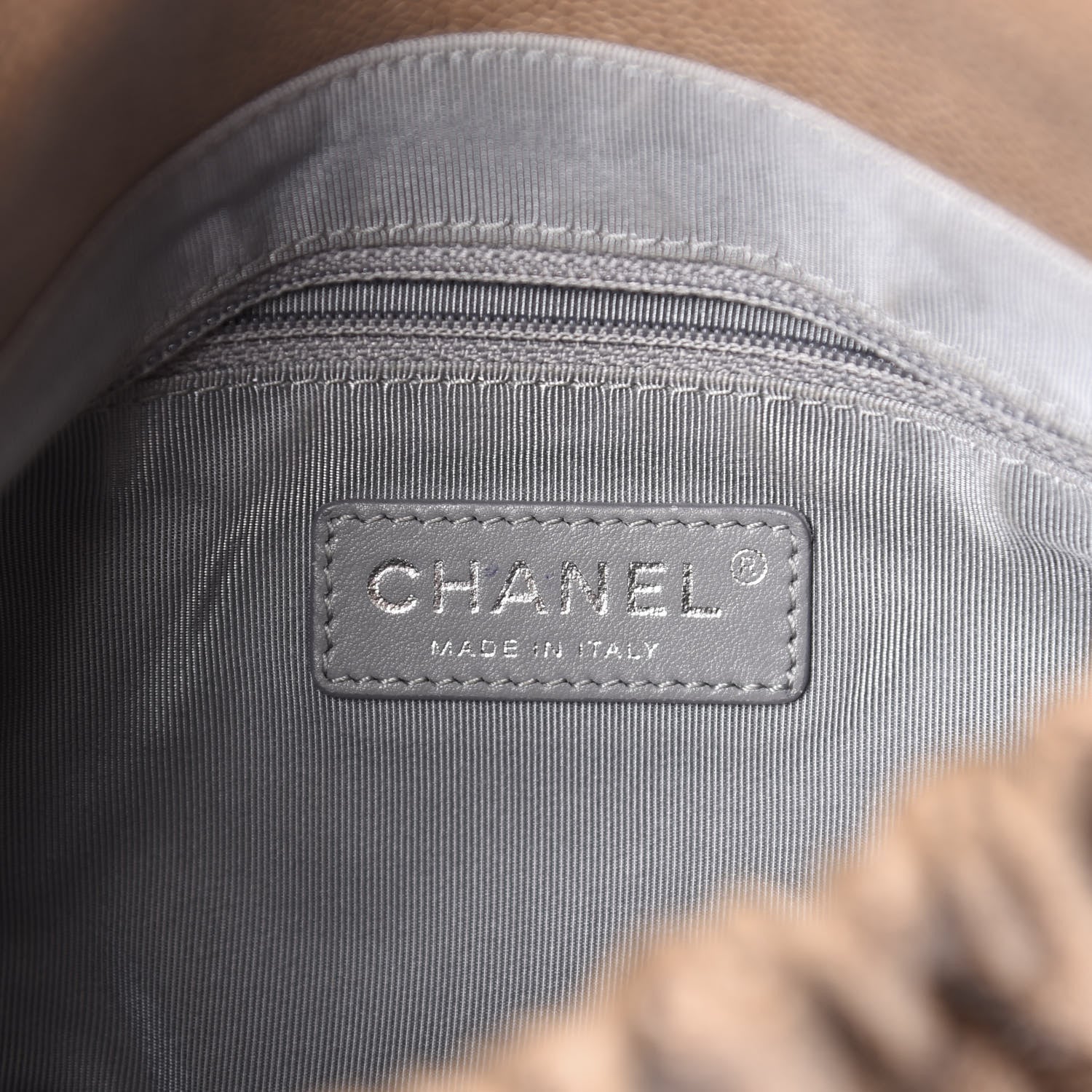 Chanel Caviar Quilted Medium Elastic Flap Brown 9 of 12