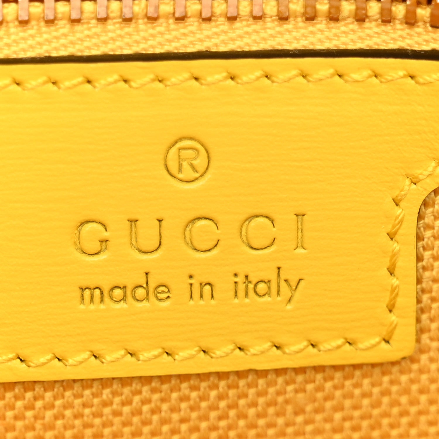 Gucci GG Monogram Textured Dollar Calfskin Small Luce Shoulder Bag Yellow 6 of 10