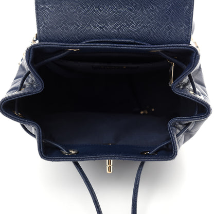 Chanel Caviar Quilted Backpack Bag Navy 4 of 10