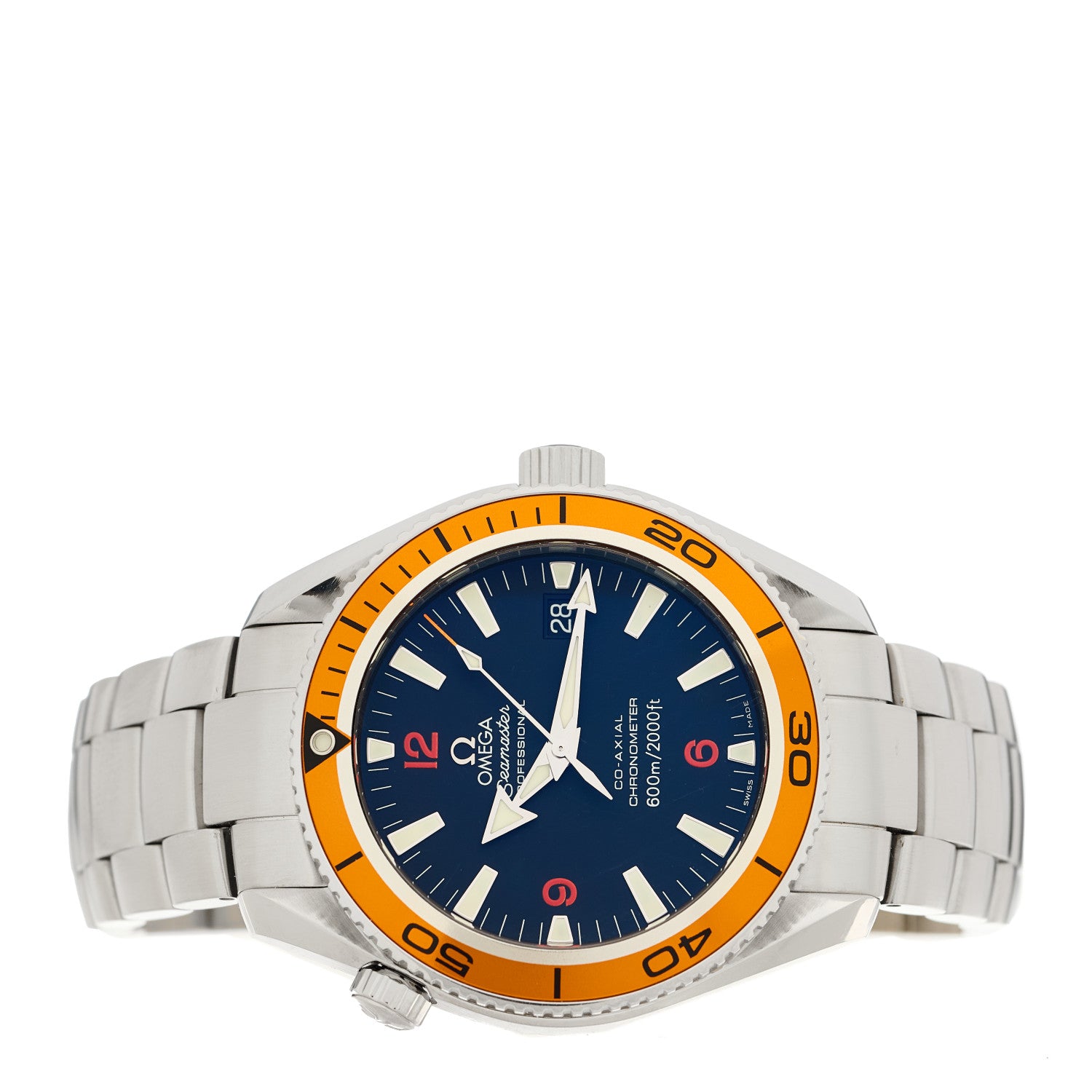 Omega Stainless Steel 42mm Seamaster Planet Ocean Diver Automatic Watch Orange 2209.50.00 2 of 4