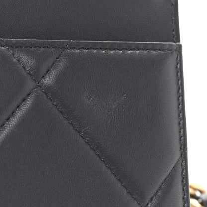 Chanel Lambskin Quilted Chanel 19 Wallet On Chain WOC Dark Grey 9 of 11