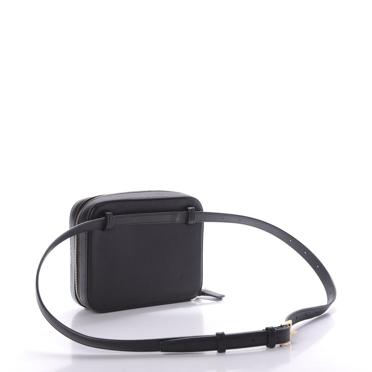 Lambskin Matelasse Vicky Monogram Belt Bag Black
