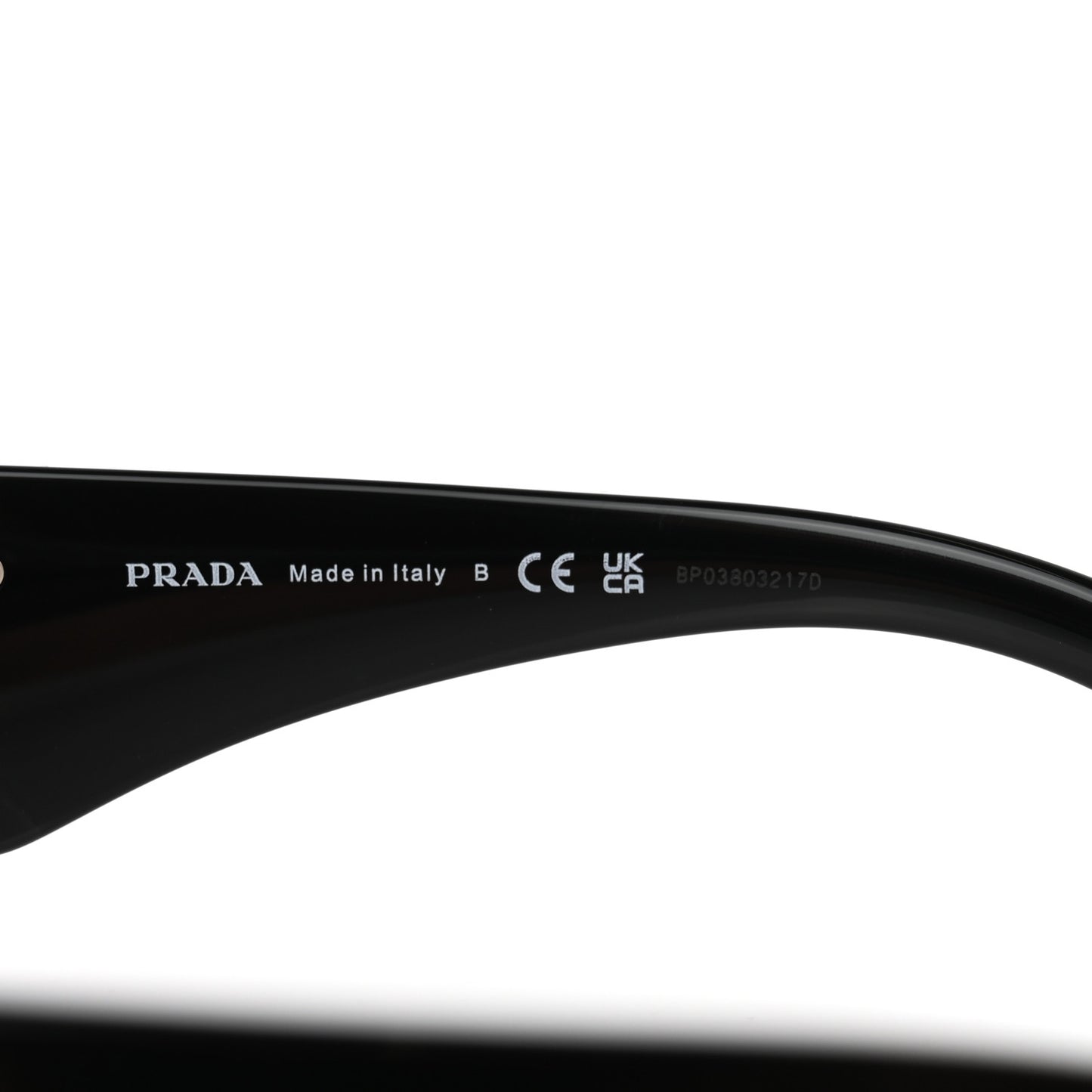Acetate Oval Symbole Sunglasses SPR 20Z Black