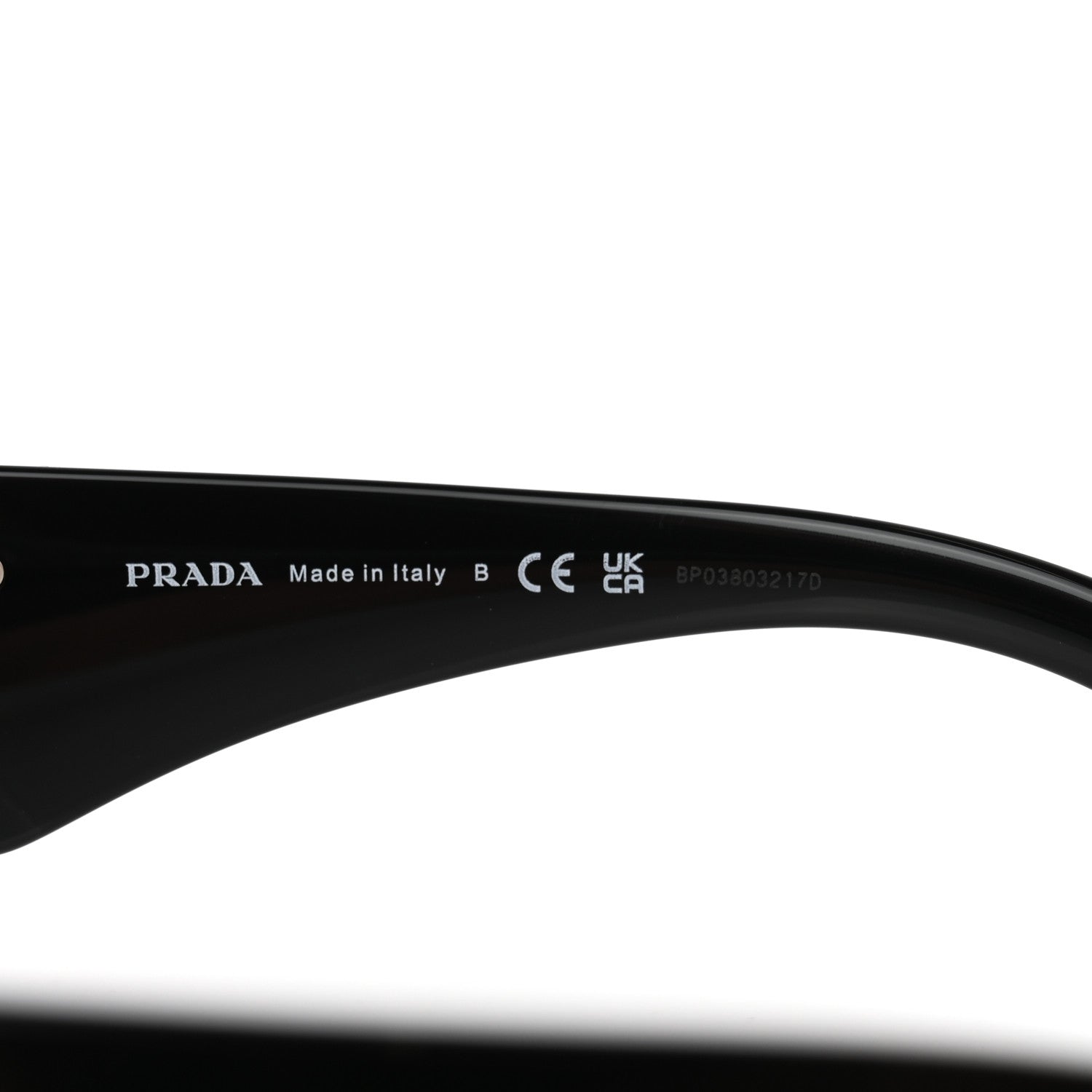 Prada Acetate Oval Symbole Sunglasses SPR 20Z Black 6 of 8
