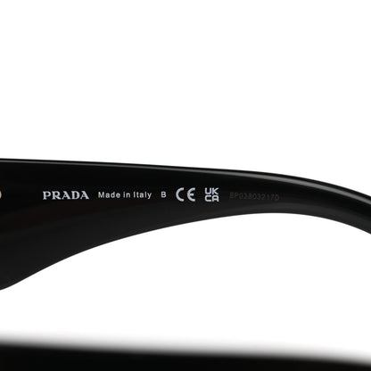 Prada Acetate Oval Symbole Sunglasses SPR 20Z Black 6 of 8