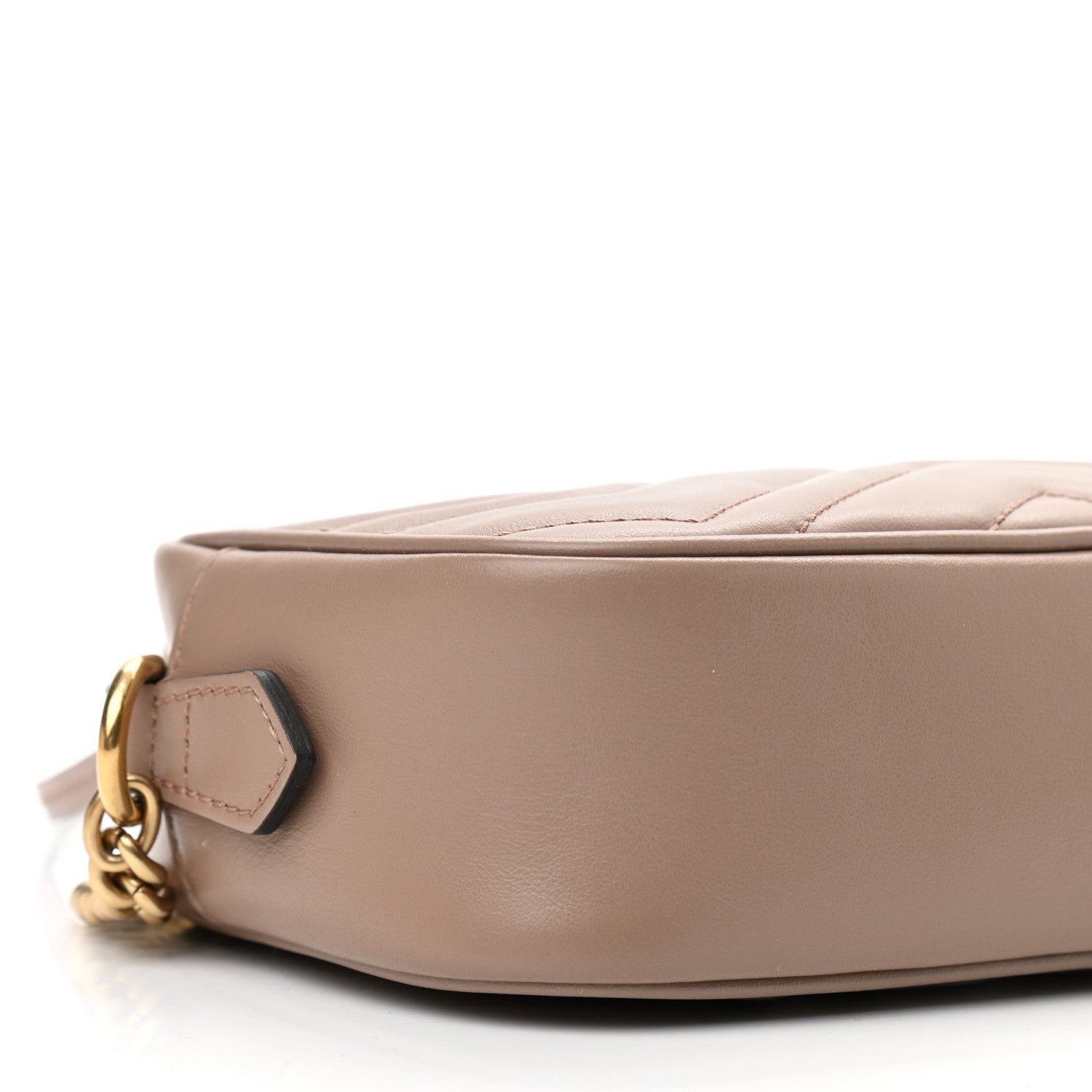 Gucci Calfskin Matelasse Mini GG Marmont Chain Shoulder Bag Porcelain Rose 10 of 12