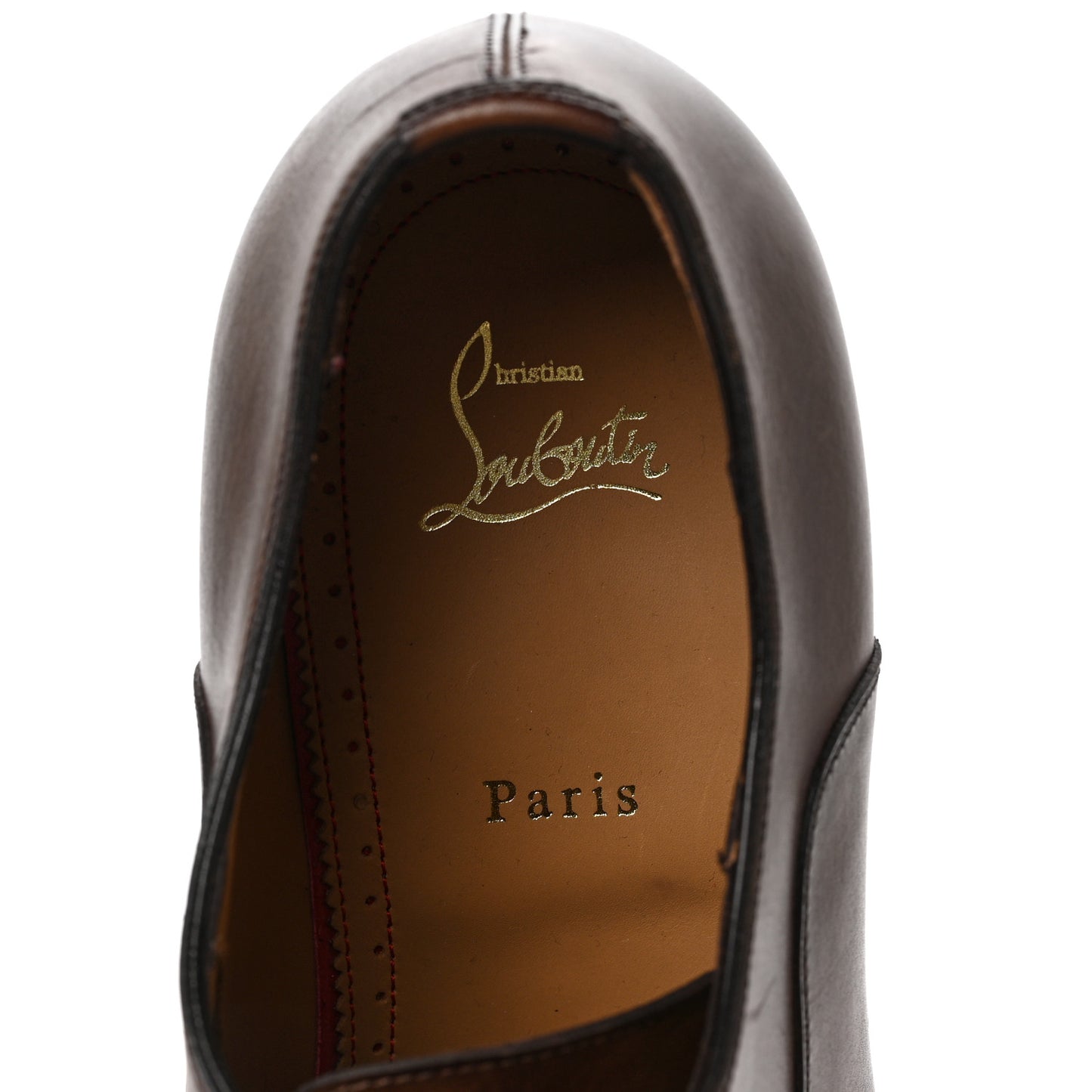 Calfskin Mens Greggo Flat Oxfords 44 Brown