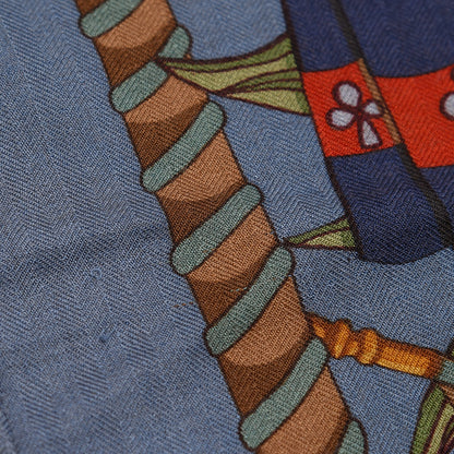 Hermes Cashmere Silk Etendards et Bannieres Scarf 90 10 of 10