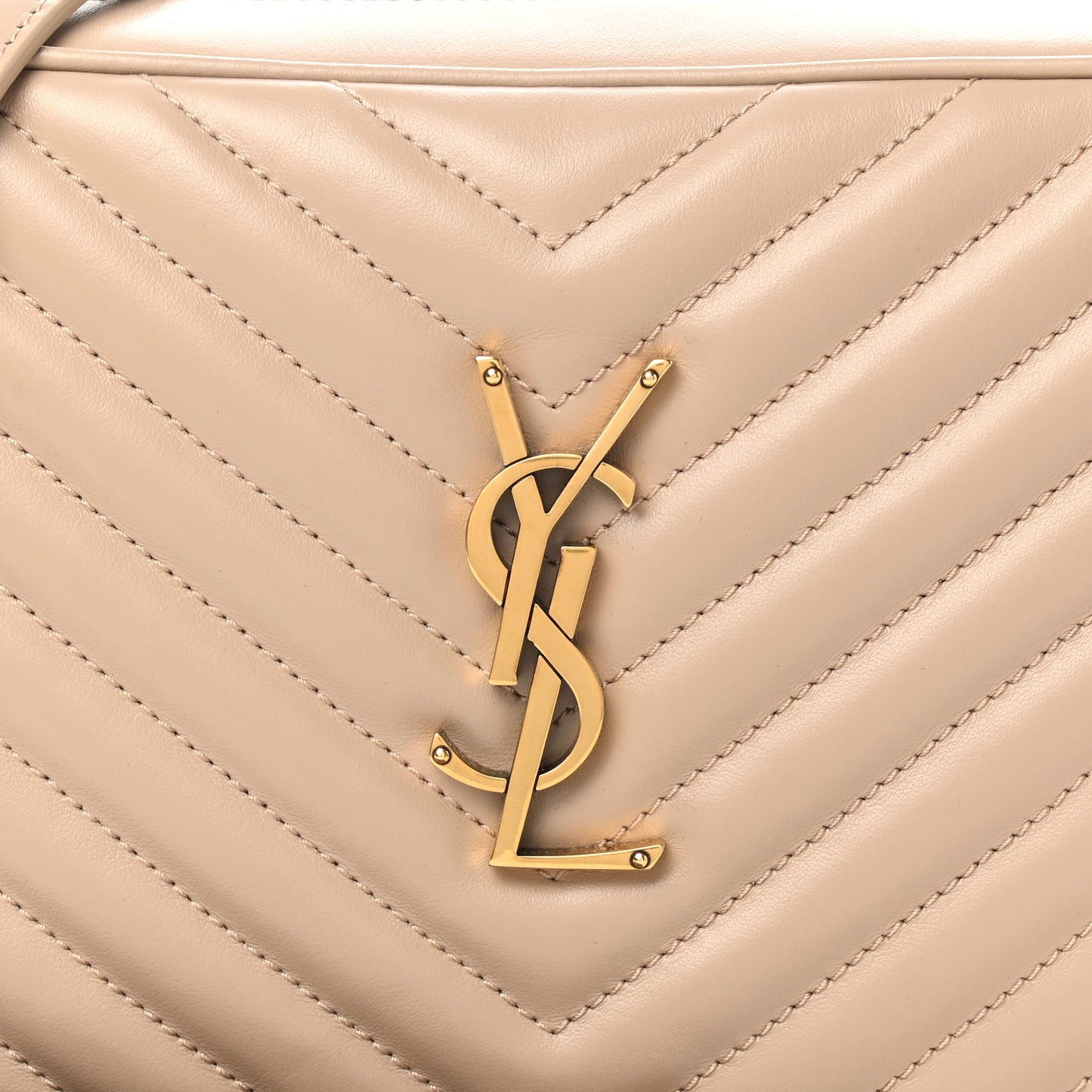 Calfskin Matelasse Monogram Lou Camera Bag Dark Beige
