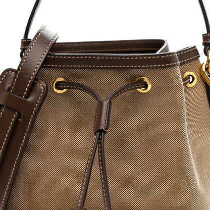 Prada Jacquard Logo Mini Bucket Crossbody Bag Corda Bruciato 8 of 10