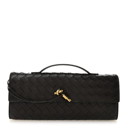 Bottega Veneta Nappa Intrecciato Long Andiamo Top Handle Clutch Fondant 1 of 10