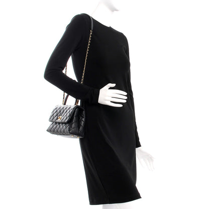 Chanel Caviar Lizard Quilted Mini Coco Handle Flap Black 2 of 9