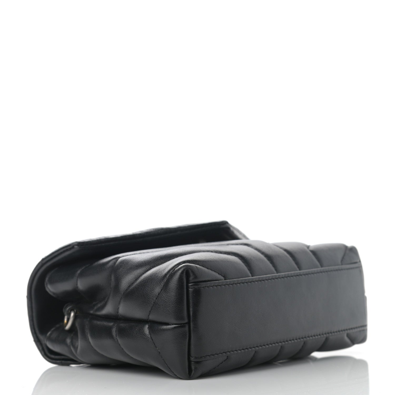 Saint Laurent Calfskin Y Quilted Monogram Toy Loulou Crossbody Bag Black 4 of 12