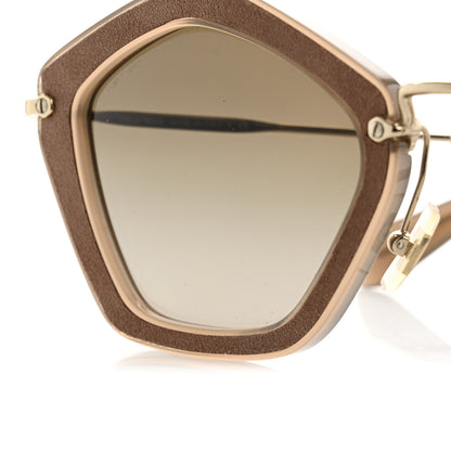Miu Miu Acetate Suede Geometric Sunglasses SMU06O Dark Rose 8 of 8