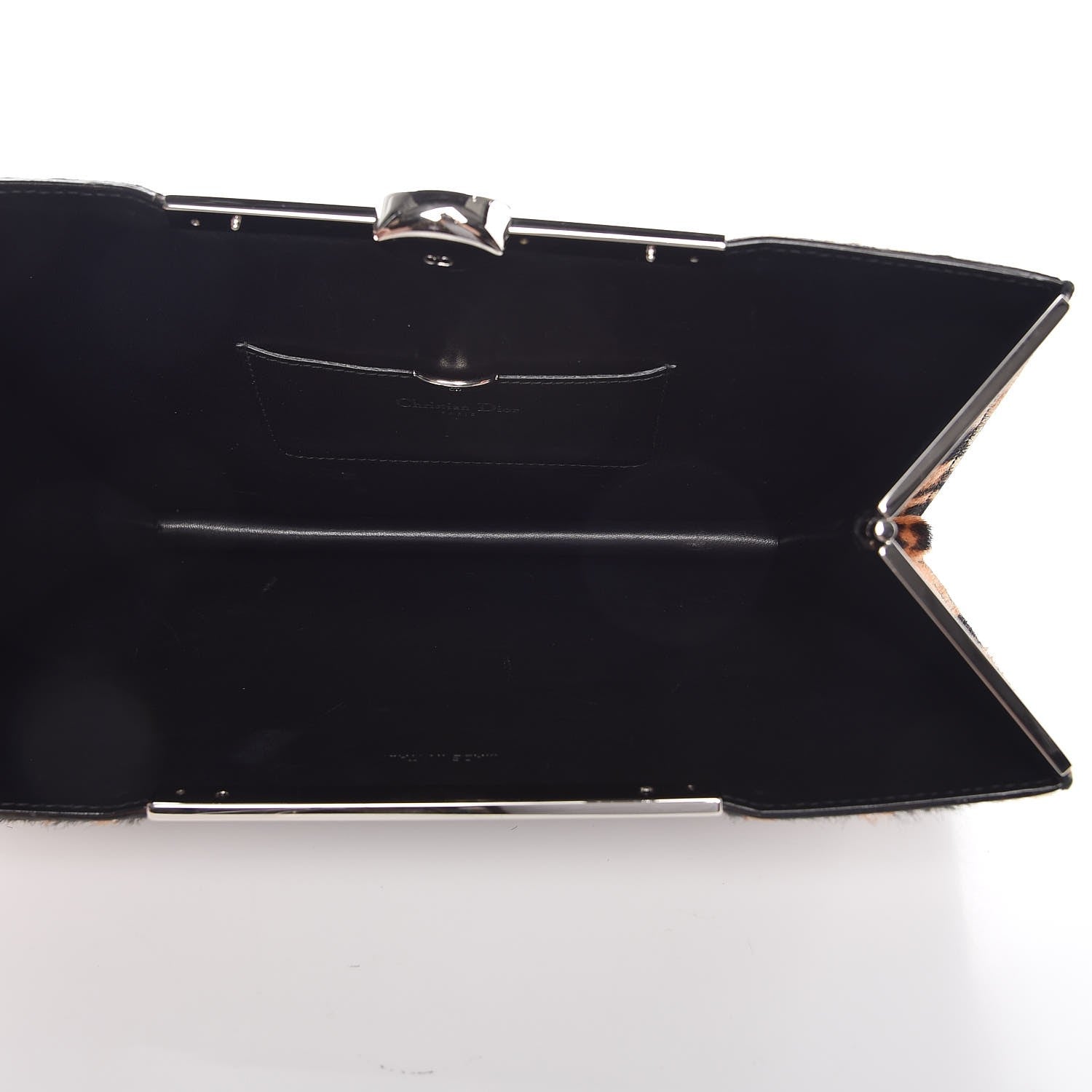 Christian Dior Calfskin Hair Leopard Print Clutch Brown 5 of 8