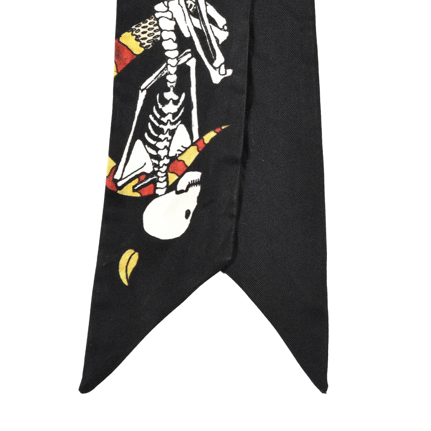 Christian Dior Silk Tarot Card Death Scarf Mitzah Black Multicolor 2 of 3