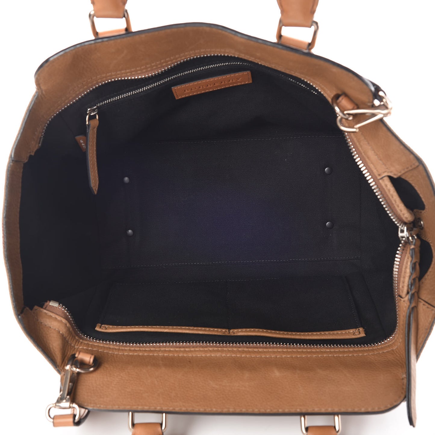 Mega Check Grained Calfskin Medium Harcourt Satchel Saddle Brown