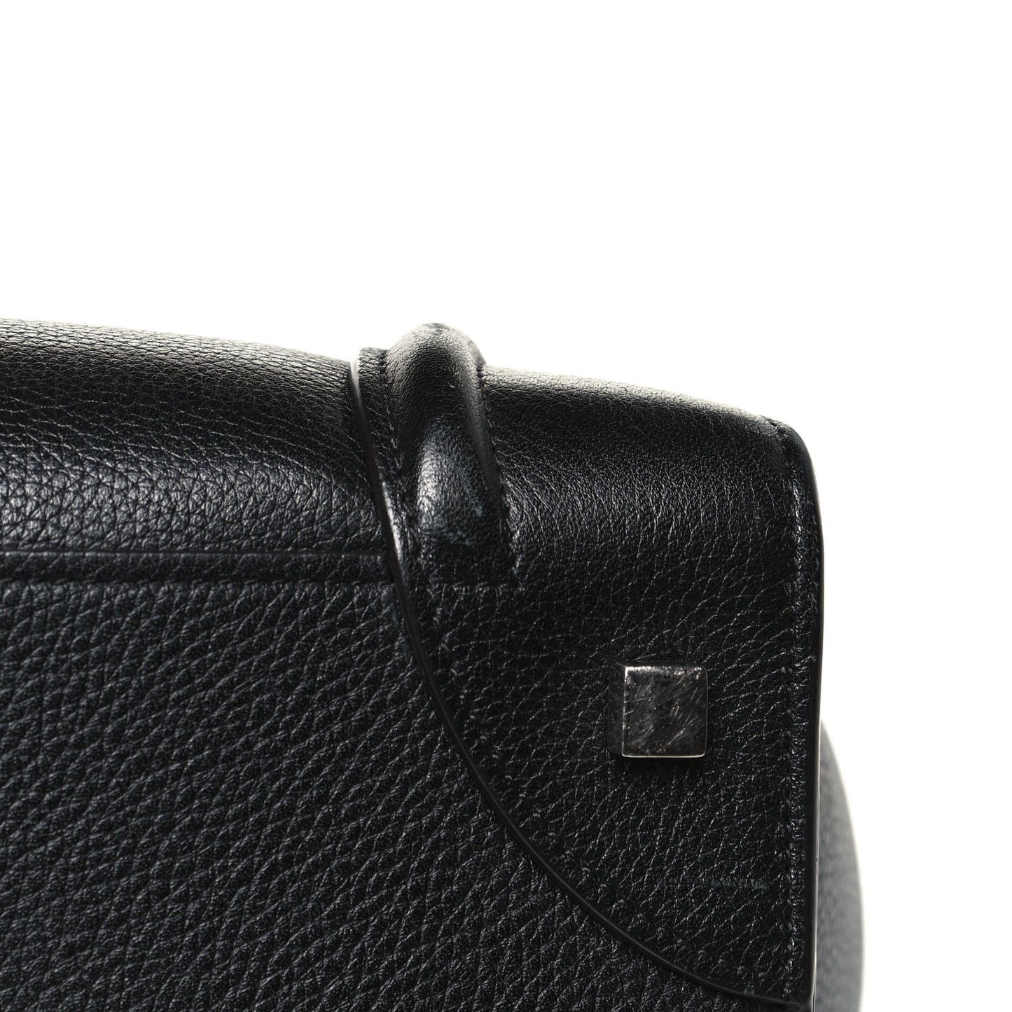 Drummed Calfskin Mini Luggage Black