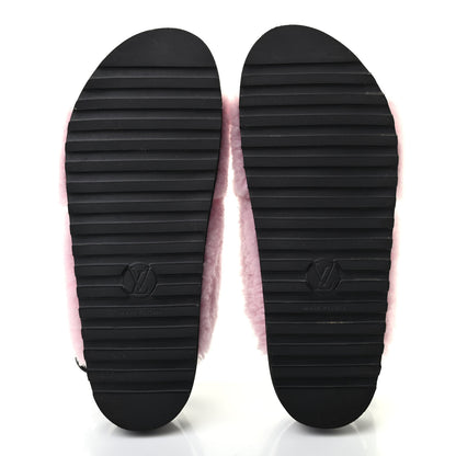 Louis Vuitton Shearling Paseo Sandals 40 Pink 5 of 11
