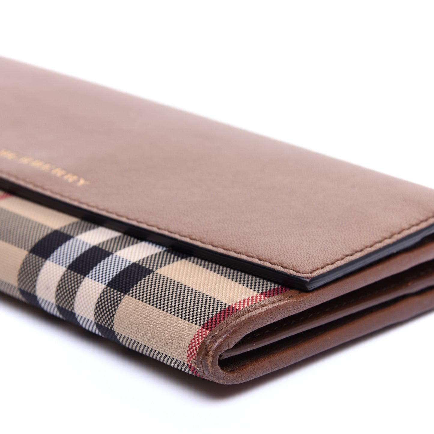 Calfskin Haymarket Check Henley Wallet Tan