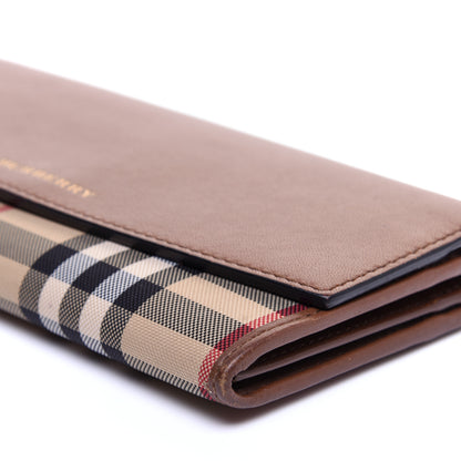 Burberry Calfskin Haymarket Check Henley Wallet Tan 7 of 10