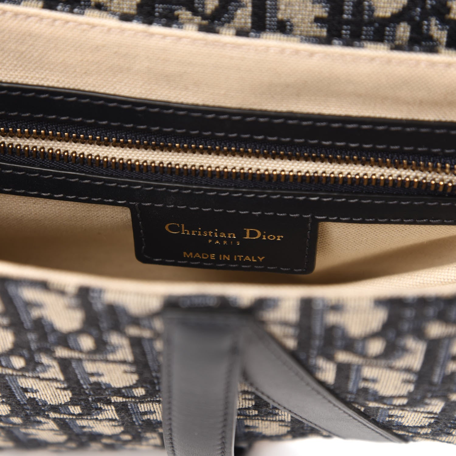 Christian Dior Oblique Saddle Bag Blue 8 of 11