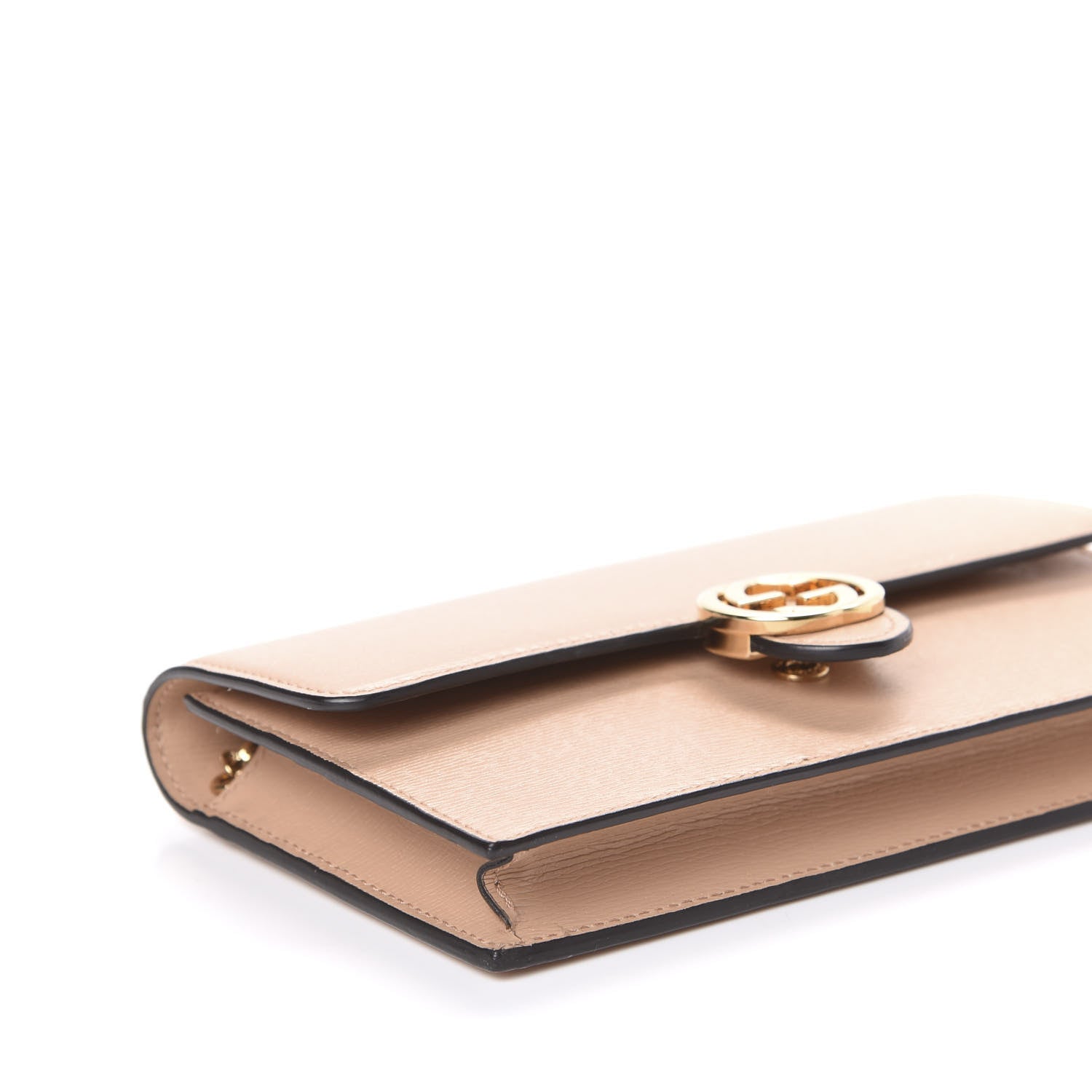 Gucci Textured Calfskin Icon Chain Wallet Pink Apricot 7 of 9