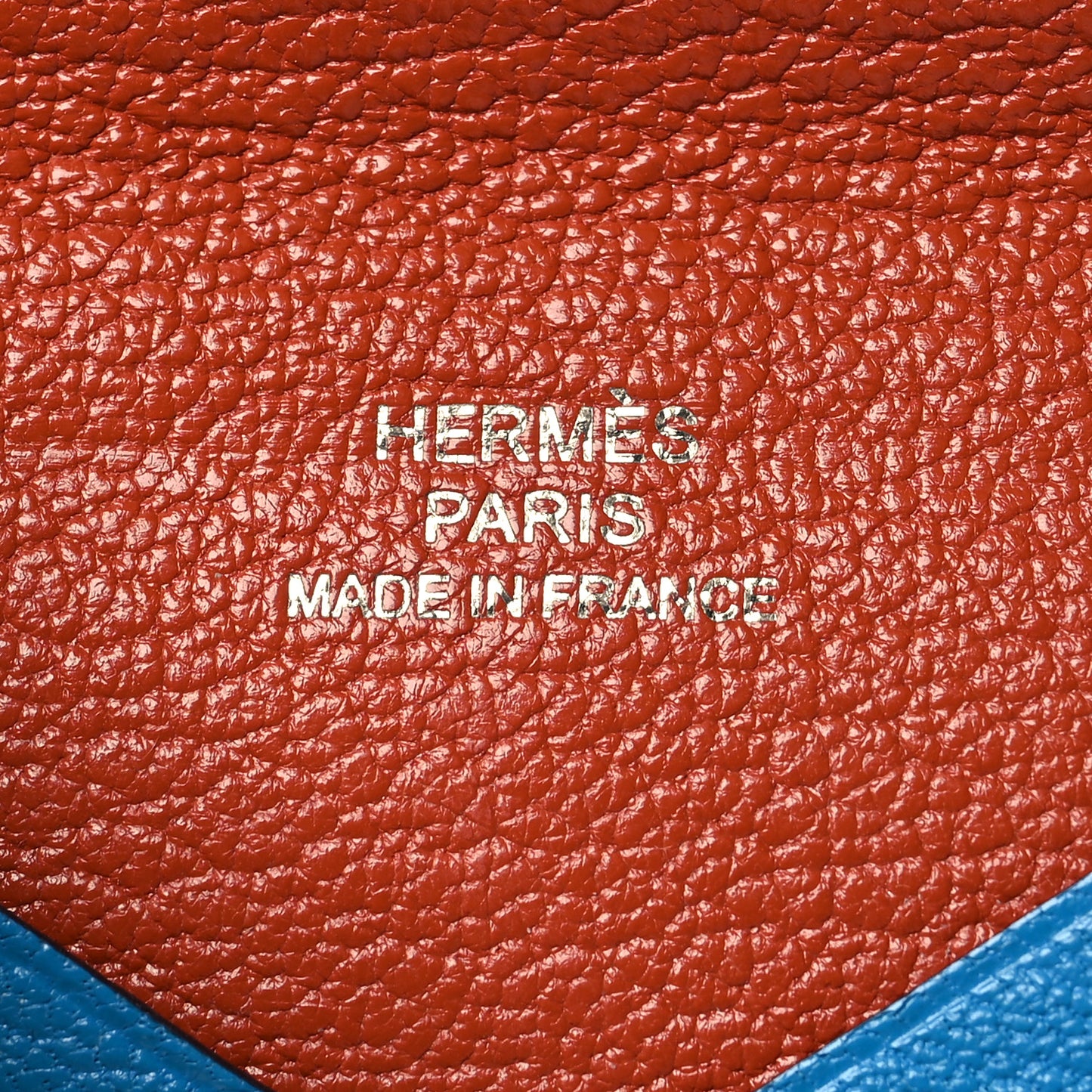 Chevre Mysore Verso Calvi Card Case Bleu Frida Cuivre