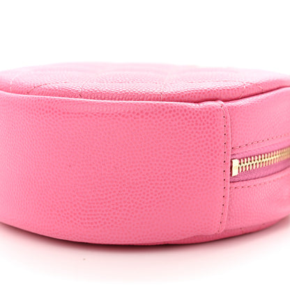 Chanel Caviar Quilted Round Clutch With Chain Pink 10 of 11