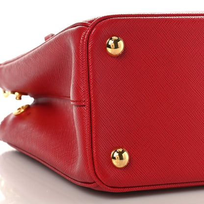 Prada Saffiano Lux Small Galleria Double Zip Tote Fuoco 7 of 8