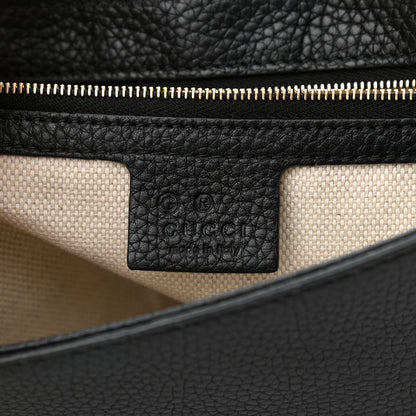 Gucci Pebbled Calfskin Medium Soho Flap Crossbody Black 6 of 10