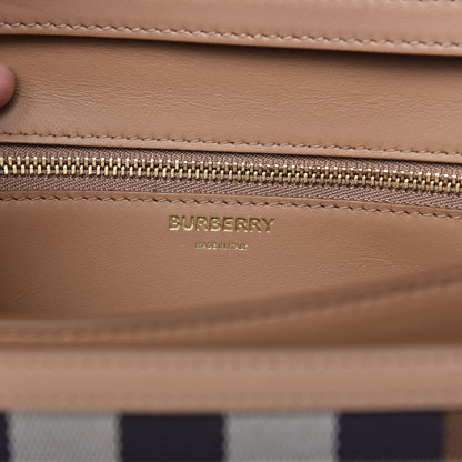Burberry Calfskin Tartan Print Small TB Bag Light Fawn 8 of 9