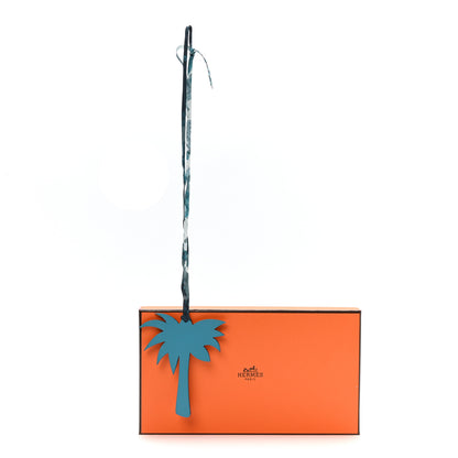 Hermes Swift Palm Tree Bag Charm Bleu Izmir 4 of 4