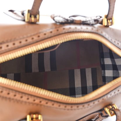 Burberry Bridle Calfskin Broguing Small Blaze Satchel Brown 5 of 10