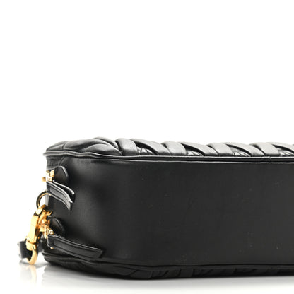 Miu Miu Nappa Matelasse Double Zip Pochette Clutch Black 9 of 10