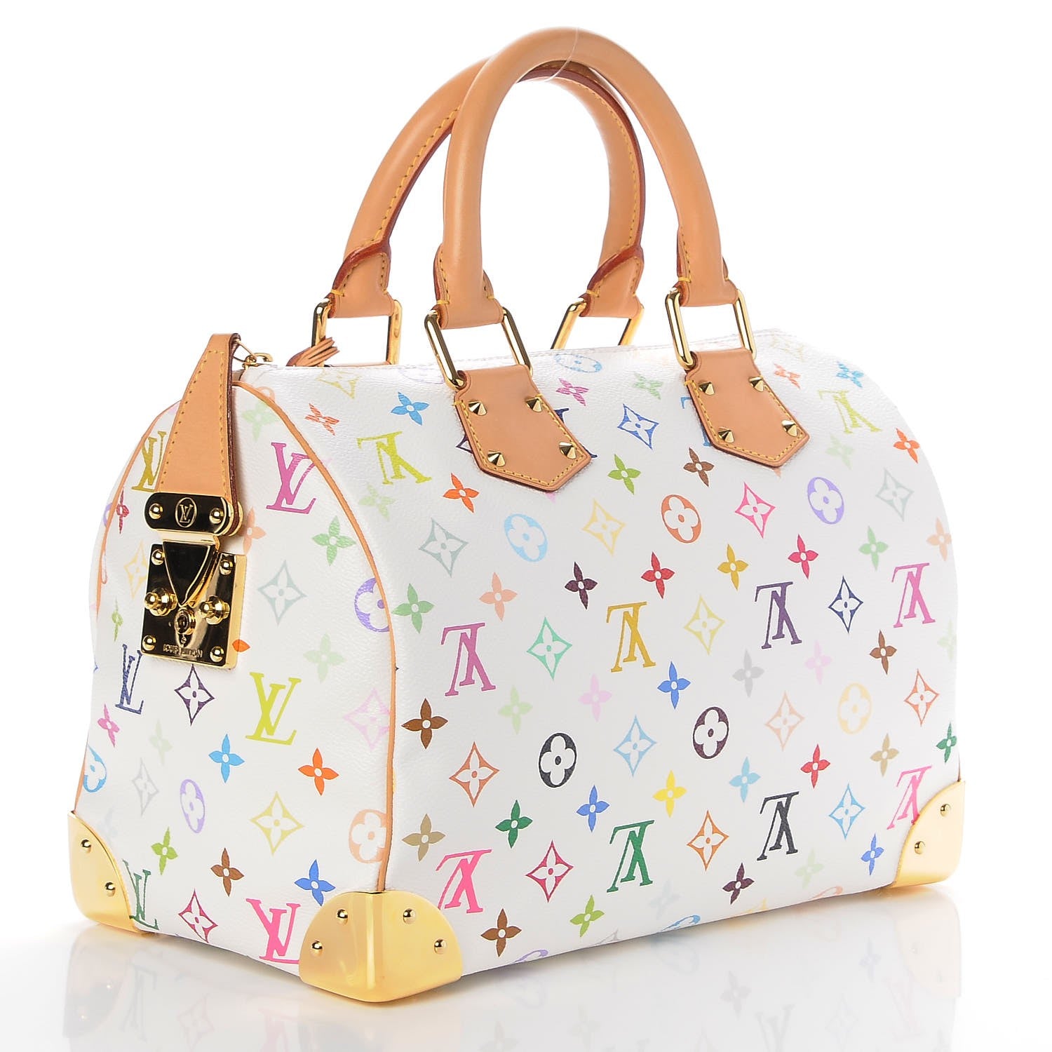 Louis Vuitton Monogram Multicolor Speedy 30 White 3 of 7