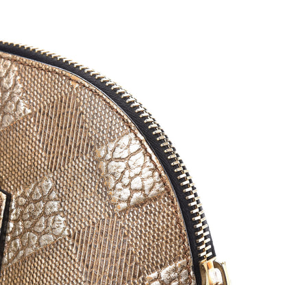 Burberry Metallic Heritage Grain Check Embossed Small Orchard Bowling Bag Gold 11 of 21