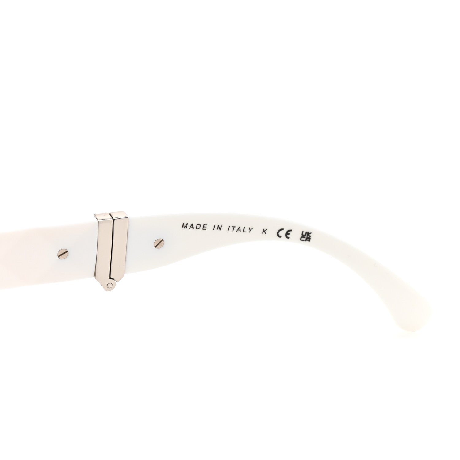 Chanel Acetate Metal Crystal Square Folding Sunglasses 6055-B White 6 of 8