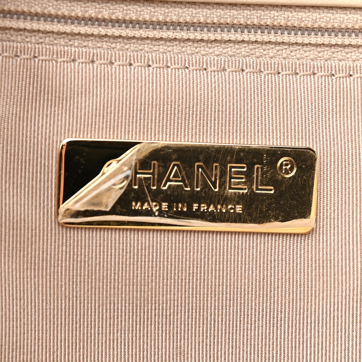 Chanel Lambskin Quilted Large Chanel 19 Flap Beige 6 of 9