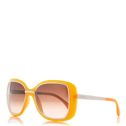 Chanel Oversize CC Logo Sunglasses 6044-T Yellow 1 of 9