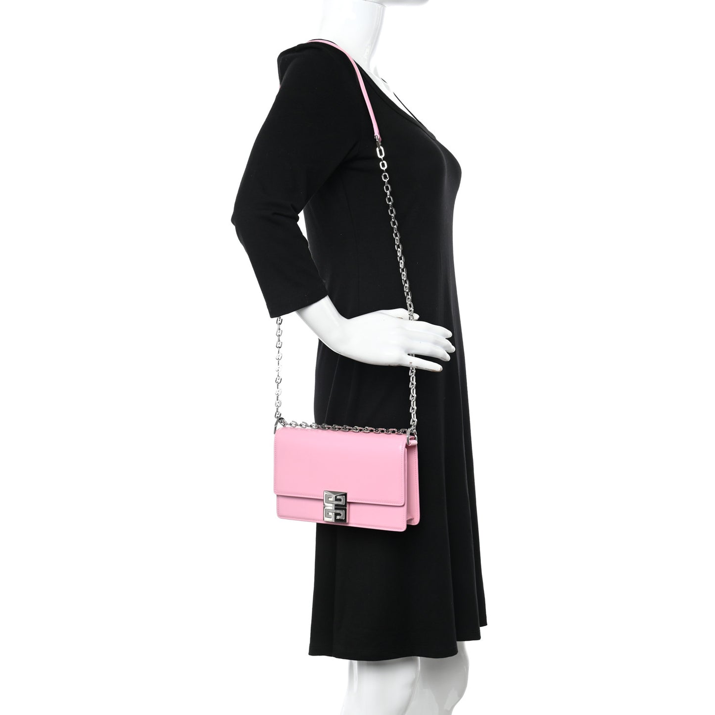 Box Calfskin Small 4G Chain Shoulder Bag Baby Pink